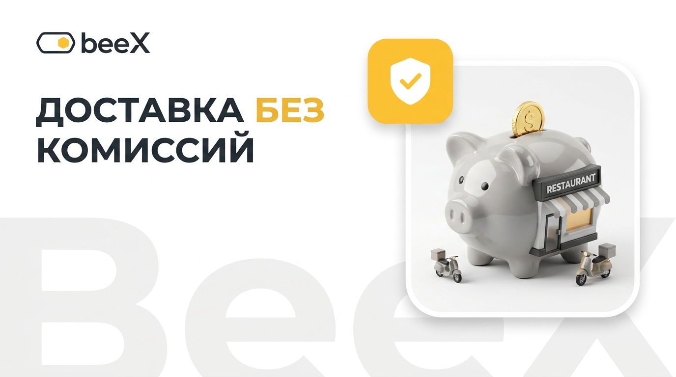 Интерфейс мобильного приложения для доставки еды без комиссионных сборов